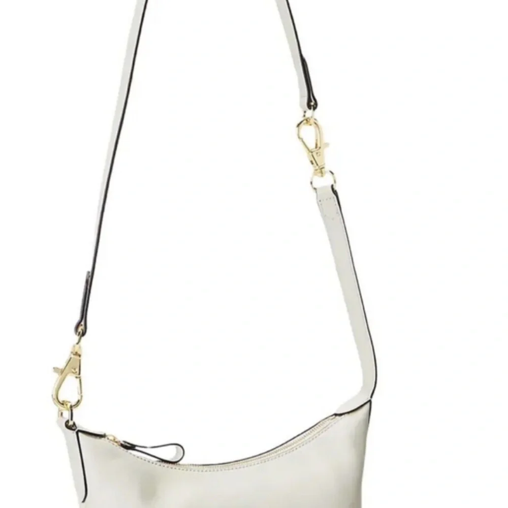 Lauren Ralph Lauren Kassie Medium Leather Convertible Shoulder Bag/cream/nwt - Picture 3 of 4